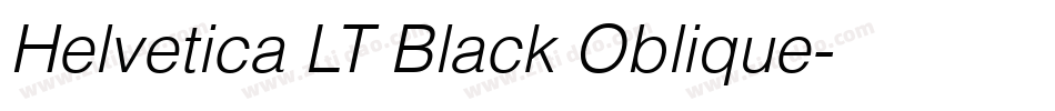 Helvetica LT Black Oblique字体转换